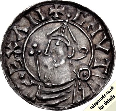 1016-1035 1024 Silver Penny Cnut Obverse