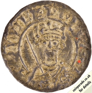 1087-1100 Penny William II Obverse 1087-1100 Penny William II Obverse