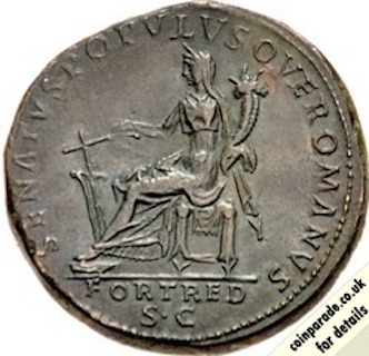 114AD Sestertius Emperor Trajan Reverse 114AD Sestertius Emperor Trajan Reverse
