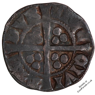 1344-1351 Penny Durham Edward III Reverse 1344-1351 Penny Durham Edward III Reverse