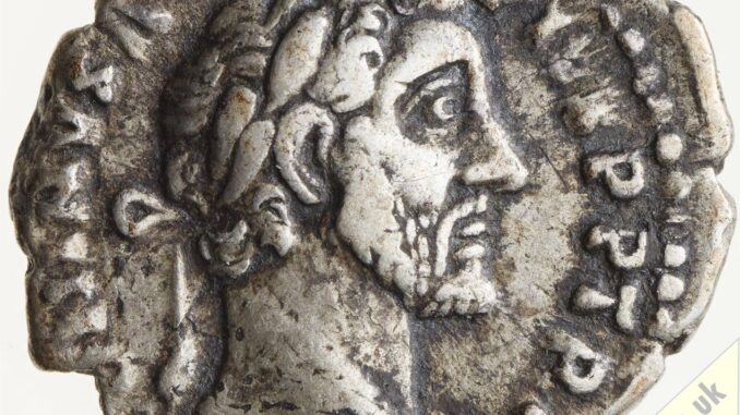152AD 153AD Denarius Antoninus Pius Vesta Obverse 152AD 153AD Denarius Antoninus Pius Vesta Obverse
