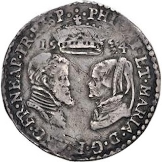 1554 Sixpence Philip and Mary Obverse 1554 Sixpence Philip and Mary Obverse