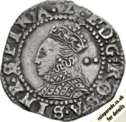 1602 Halfgroat Elizabeth I Obverse