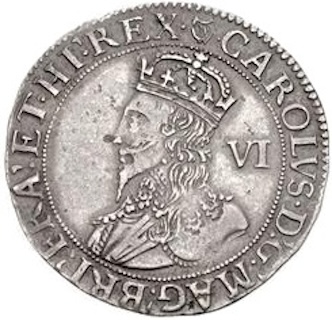 1632 Sixpence Charles I Obverse 1632 Sixpence Charles I Obverse