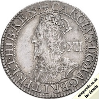 1638-1639 Shilling Charles I Obverse