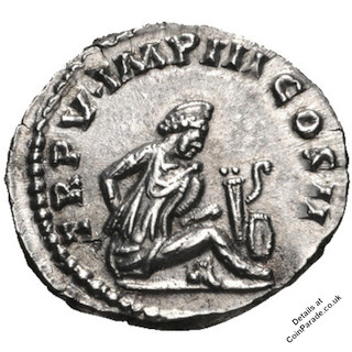 165AD Denarius Lucius Verus Parthian captive Reverse 165AD Denarius Lucius Verus Parthian captive Reverse