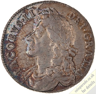 1685 Shilling James II Obverse 1685 Shilling James II Obverse