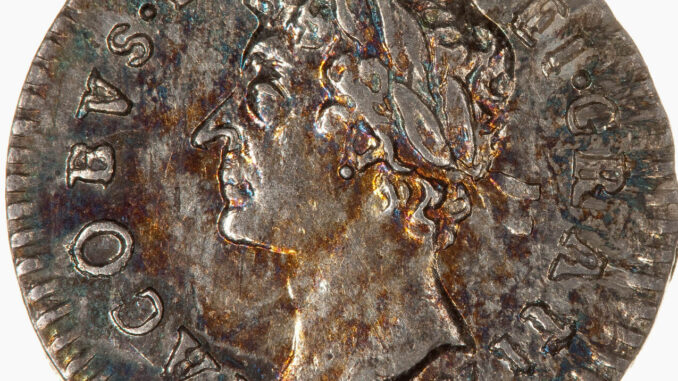 1686 Penny James II Obverse MV