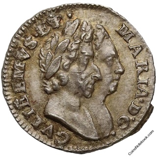 1690 William and Mary Penny Obverse RM 1690 William and Mary Penny Obverse RM