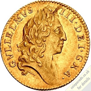 1695 Half-Guinea Obverse 1695 Half-Guinea Obverse