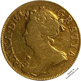 1711 Queen Anne Guinea Obverse 1711 Queen Anne Guinea Obverse