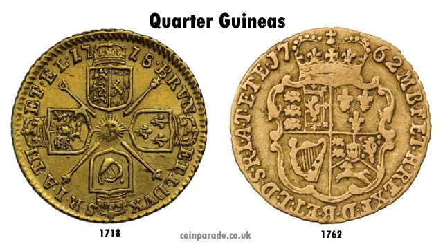 1718-1762 Quarter Guineas RM 1718-1762 Quarter Guineas