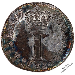 1746 Maundy Penny George II Reverse MV