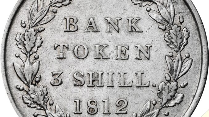 1812 3 Shilling Token Reverse 1812 3 Shilling Token Reverse