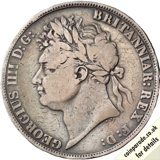 1821 Crown George IV Obverse 1821 Crown George IV Obverse
