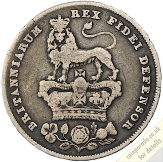 1825 Shilling George IV Reverse 1825 Shilling George IV Reverse