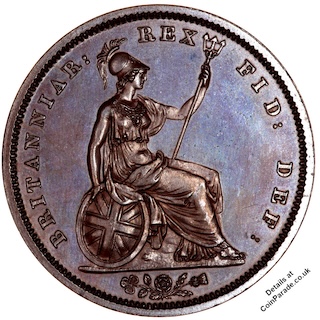 1831 Penny William IV Reverse MV 1831 Penny William IV Reverse MV