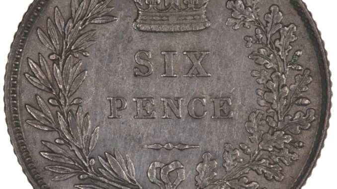 1834 Sixpence William IV Reverse 1834 Sixpence William IV Reverse