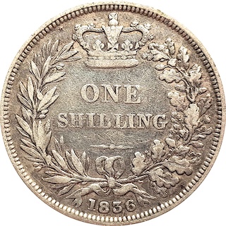 1836 Shilling Reverse MJH
