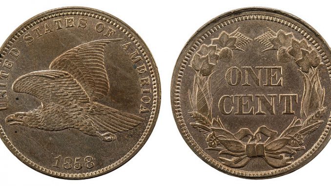 1858 Flying Eagle Cent. Credit - National Numismatic Collection, National Museum of American History Flying Eagle Cents