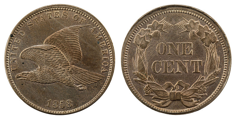 1858 Flying Eagle Cent. Credit - National Numismatic Collection, National Museum of American History