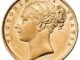 1872 Sovereign Young Head Shield Obverse