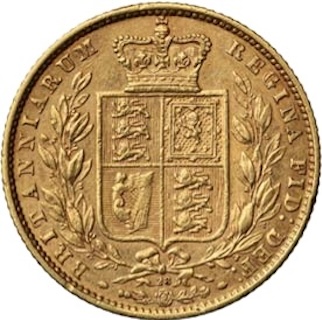 1874 Sovereign Reverse 1874 Sovereign Reverse