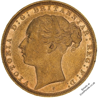 1882 Sovereign Sydney Obverse