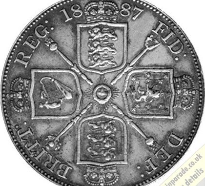 1887 Double Florin Reverse 1887 Double Florin Reverse
