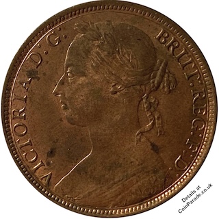 1888 Penny Victoria Obverse 1888 Penny Victoria Obverse