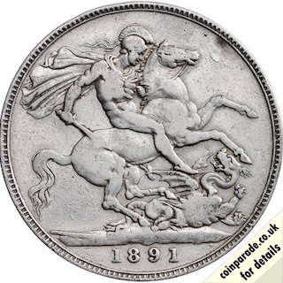 1891 Crown Victoria Reverse RM