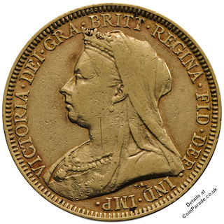 1893 Gold Half-Sovereign Victoria Obverse