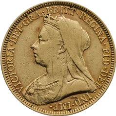 1893 Gold Sovereign Obverse 1893 Gold Sovereign Obverse