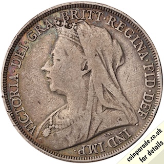 1895 Crown Victoria Obverse 1895 Crown Victoria Obverse