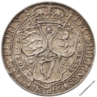 1899 Florin Reverse RM 1899 Florin Reverse RM