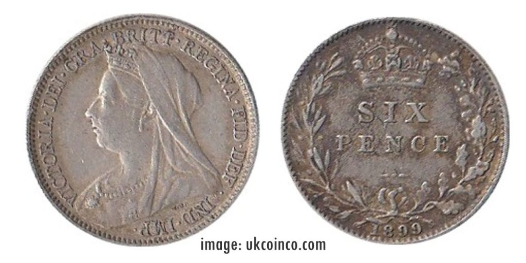1899 Sixpence