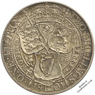 1901 Florin 3939 Reverse