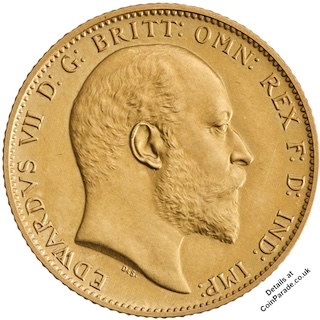 1902 Half-Sovereign Matt Proof Edward VII Obverse 1902 Half-Sovereign Matt Proof Edward VII Obverse