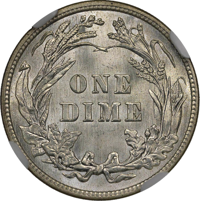 1914 Barber Dime Reverse MS64