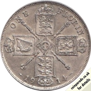 1914 Florin Reverse 1914 Florin Reverse
