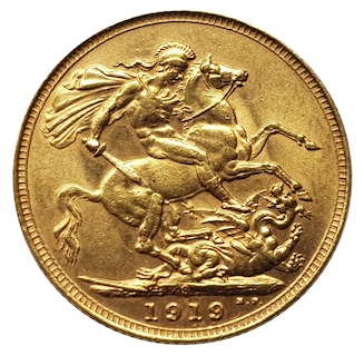 1919 Sovereign Sydney Reverse 1919 Sovereign Sydney Reverse
