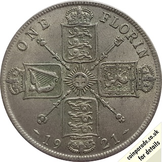 1921 Florin George V Reverse 1921 Florin George V Reverse