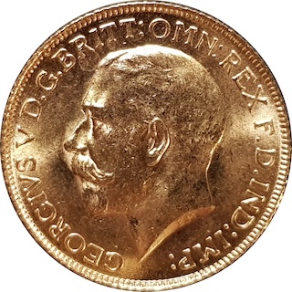 1925 Sovereign Obverse