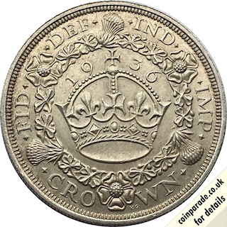 1936 Wreath Crown Reverse 1936 Wreath Crown Reverse