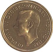 1937 Sovereign Proof Obverse