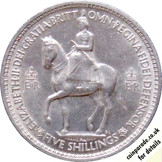 1953 Coronation Crown Obverse