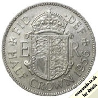 1956 Half-Crown Reverse 1956 Half-Crown Reverse