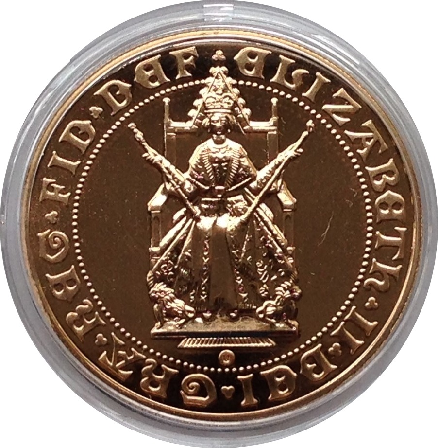 1989 BU Gold Five Pounds Piece Obverse
