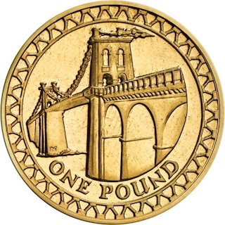 2005 One Pound Menai Bridge Reverse RM 2005 One Pound Menai Bridge Reverse RM