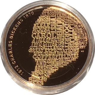 2012 Gold 2 Pounds Charles Dickens 2012 Gold 2 Pounds Charles Dickens